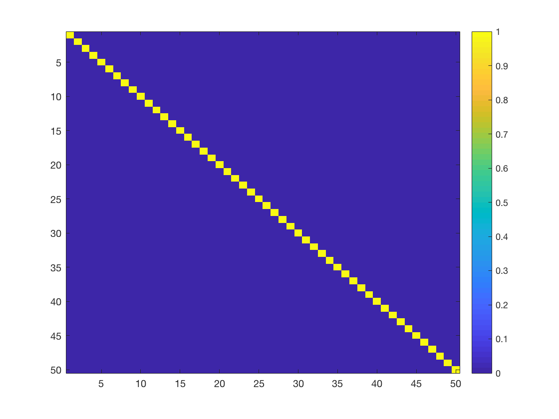 Precision matrix for the absolute value penalty.